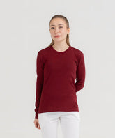 WOMEN PLAIN TEE - MAROON - M089